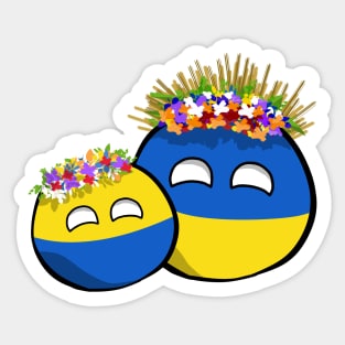 Female Silesia-Ukraine Countryballs Sticker